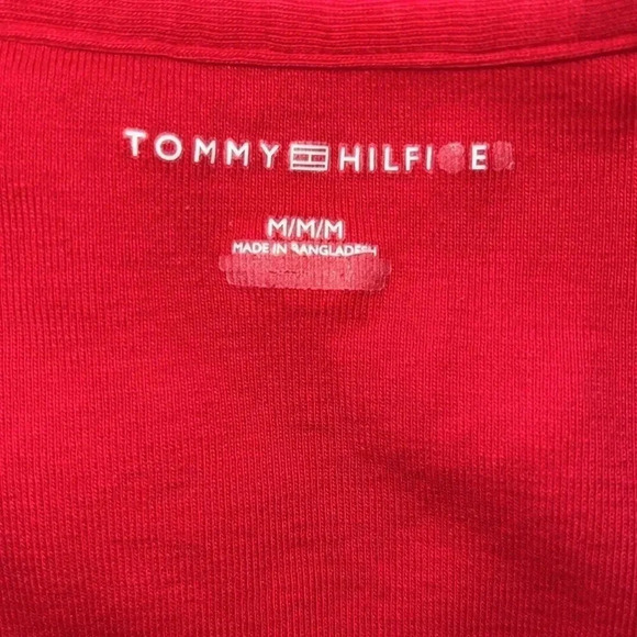 Tommy Hilfiger Women’s Favorite V-Neck Short Sleeve Red T-Shirt Medium - Picture 11 of 16